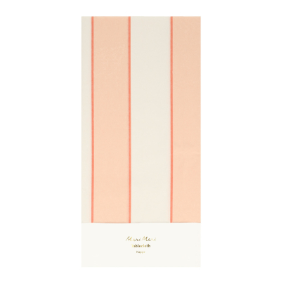 Peach Stripe Tablecloth|Meri Meri
