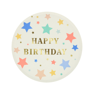 Happy Birthday Stars Side Plates|Meri Meri