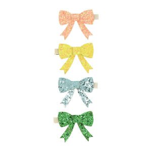 Glitter Bow Hair Clips|Meri Meri