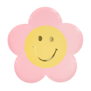 Happy Face Flower Plates|Meri Meri