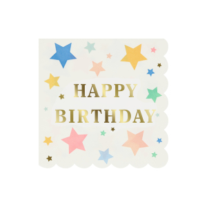 Happy Birthday Stars Large Napkins|Meri Meri