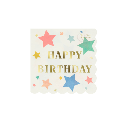 Happy Birthday Stars Small Napkins|Meri Meri