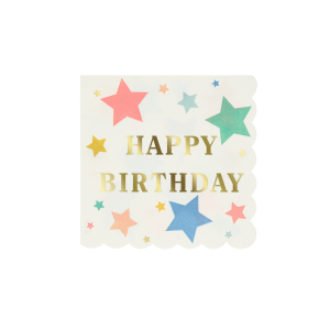 Happy Birthday Stars Small Napkins|Meri Meri