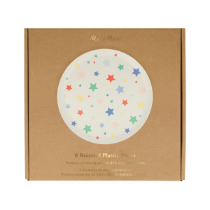 Star Pattern Recycled Plastic Small Plates|Meri Meri