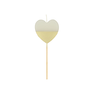 Gold Dipped Heart Candle|Meri Meri