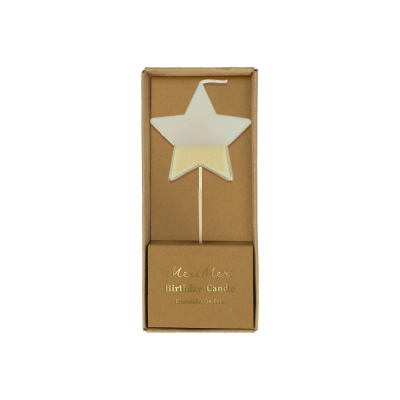 Gold Dipped Star Candle|Meri Meri