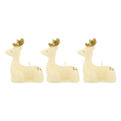 Small Ivory Reindeer Candles|Meri Meri