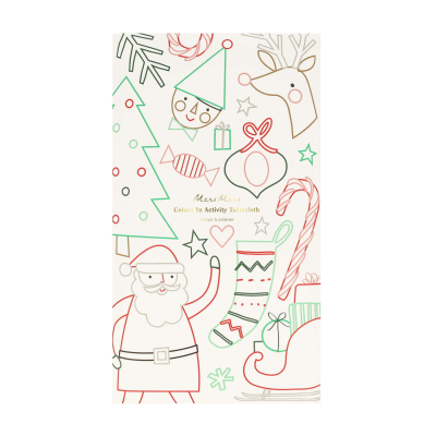 Christmas Colour In Activity Tablecloth|Meri Meri