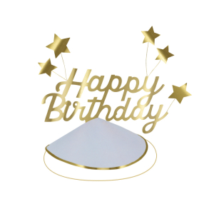 Happy Birthday & Stars Party Hats (FOIL)|Meri Meri