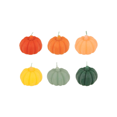 Mini Rainbow Pumpkin Candles|Meri Meri