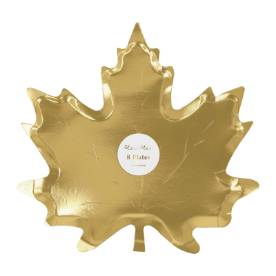Gold Maple Leaf Plates|Meri Meri