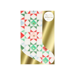 Patchwork Stocking Napkins|Meri Meri