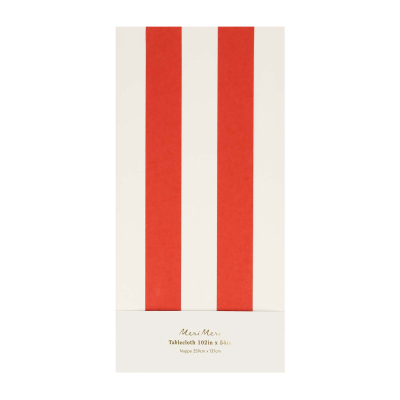 Red Striped Tablecloth|Meri Meri