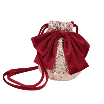 Pink Sequin Bow Bag|Meri Meri