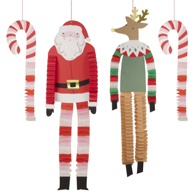 Long Legged Santa & Reindeer Decorations|Meri Meri