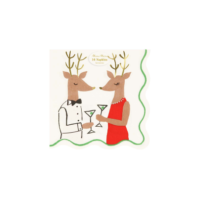 Mr. & Mrs. Reindeer Small Napkins|Meri Meri