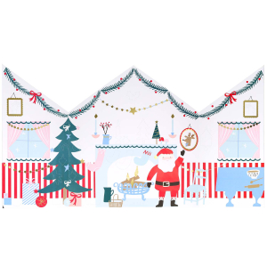 Santa's Cabin Sticker Advent Calendar|Meri Meri