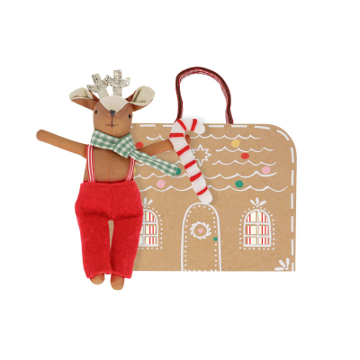 Reindeer Mini Doll & Suitcase|Meri Meri