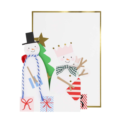 Snowman Family Concertina Christmas Card|Meri Meri