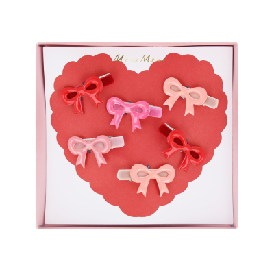 Valentine Bow Hair Clips|Meri Meri