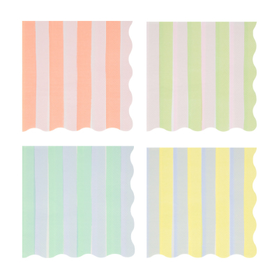 Pastel Stripe Large Napkins|Meri Meri