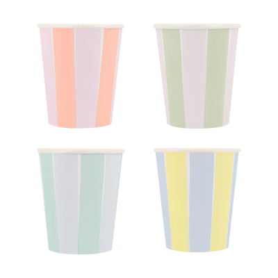 Pastel Stripe Cups|Meri Meri