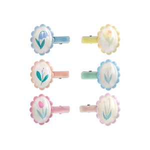 Flower Cameo Hair Clips