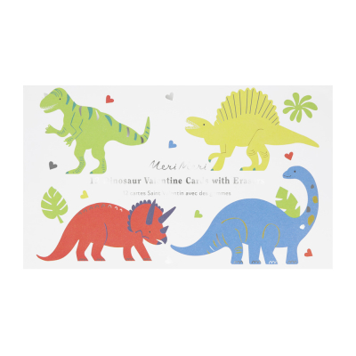 Dinosaur Kids Valentine Card Set|Meri Meri