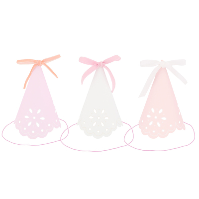 Broderie Anglaise Lace Party Hats|Meri Meri