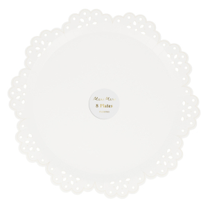 Broderie Anglaise Lace White Dinner Plates