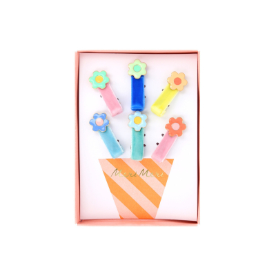 Enamel Daisy Hair Clips|Meri Meri