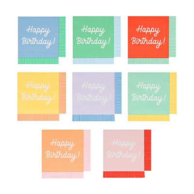 Mixed Happy Birthday Small Napkins|Meri Meri