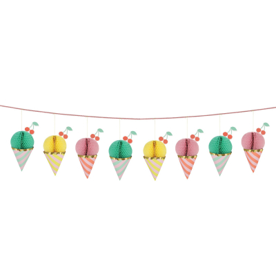 Ice Cream Honeycomb Garland|Meri Meri
