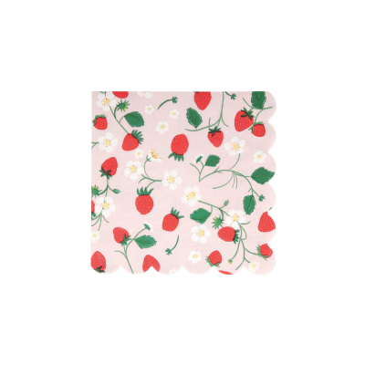 Strawberry Pattern Small Napkins|Meri Meri