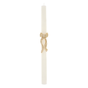 Gold Stripy Bow Table Candles|Meri Meri