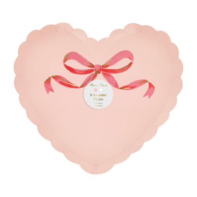 Coquette Heart Plates|Meri Meri
