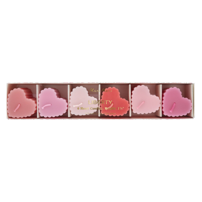 Meri Meri x Liberty Scalloped Heart Candles|Meri Meri