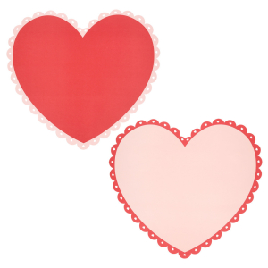 Scalloped Heart Paper Placemats|Meri Meri