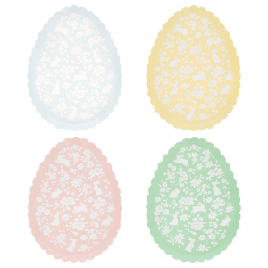 Ditsy Bunny Egg Plates|Meri Meri