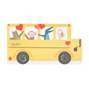 School Bus Valentines Cards And Bracelets Set|Meri Meri