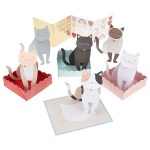 Cat Valentines Cards And Stickers Set|Meri Meri