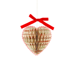 Meri Meri x Liberty Paper Honeycomb Heart Decor|Meri Meri