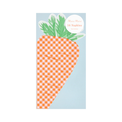 Gingham Carrot Napkins|Meri Meri