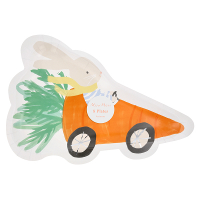 Racing Car Bunny Plates|Meri Meri