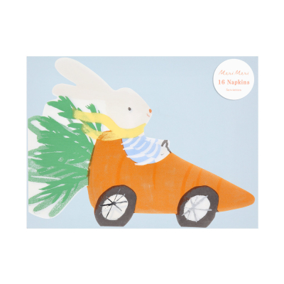Racing Car Bunny Napkins|Meri Meri