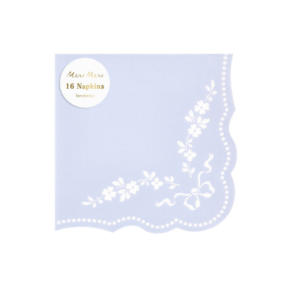 Rococo Blue Large Napkins|Meri Meri