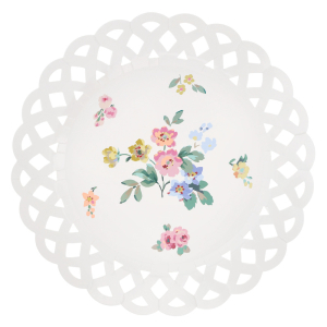 Basketweave Floral Dinner Plates|Meri Meri