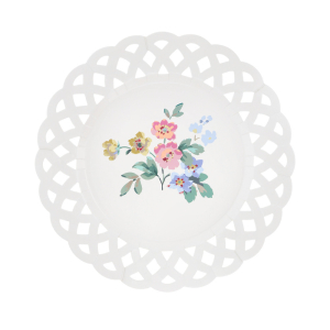 Basketweave Floral Side Plates|Meri Meri