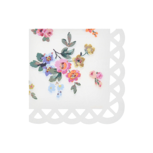 Basketweave Floral Large Napkins|Meri Meri