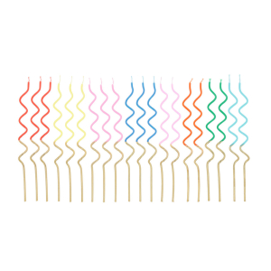 Gold Dipped Swirly Candles|Meri Meri